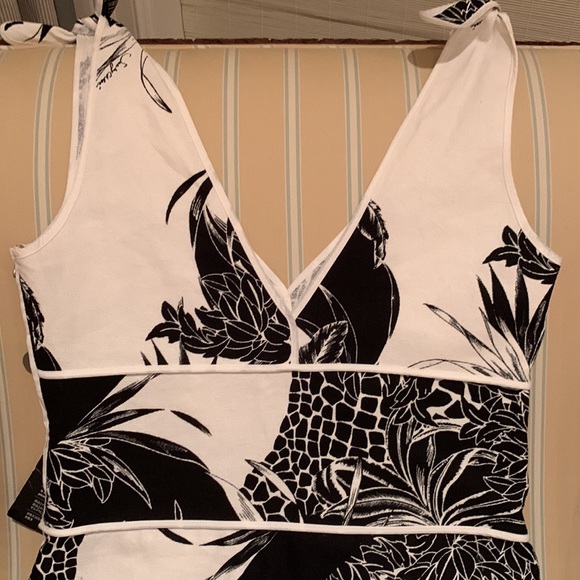 SEE BY CHLOE LINEN COTTON BLEND SHEATH STYLE DRESS TIES AT SHOULDER SIZE US 2 - Picture 12 of 15